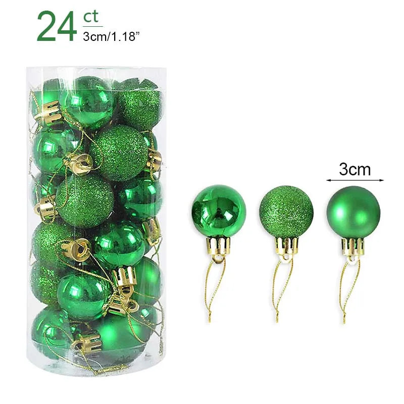 Christmas Ball Ornaments – 1 Box of Hanging Tree Pendants for Holiday Décor, Parties & Gifting