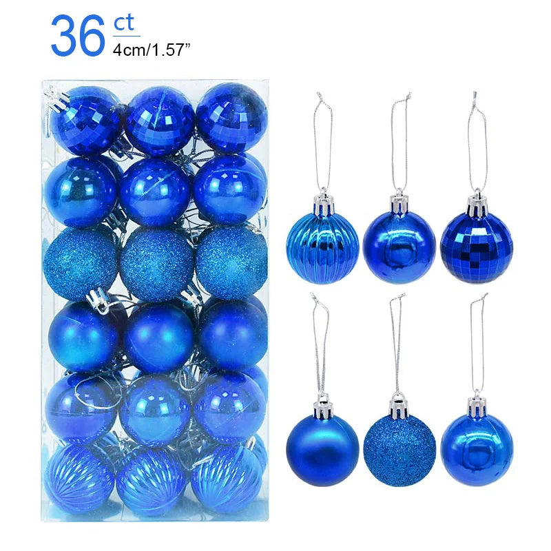 Christmas Ball Ornaments – 1 Box of Hanging Tree Pendants for Holiday Décor, Parties & Gifting