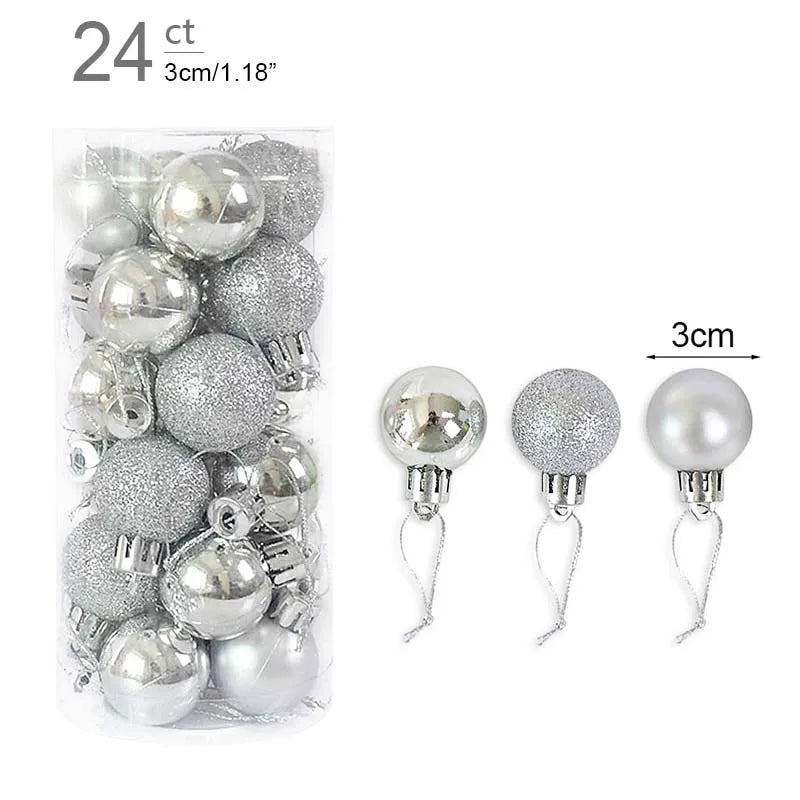 Christmas Ball Ornaments – 1 Box of Hanging Tree Pendants for Holiday Décor, Parties & Gifting