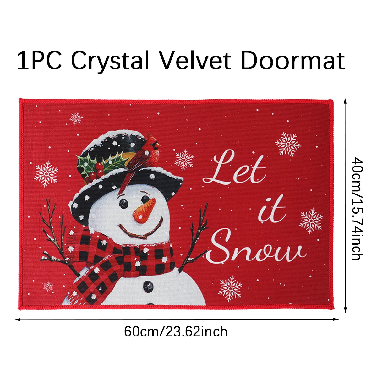 Santa Claus Christmas Door Mat – Outdoor Non‑Slip Welcome Rug for Festive Home Entryway Décor