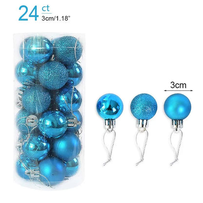 Christmas Ball Ornaments – 1 Box of Hanging Tree Pendants for Holiday Décor, Parties & Gifting