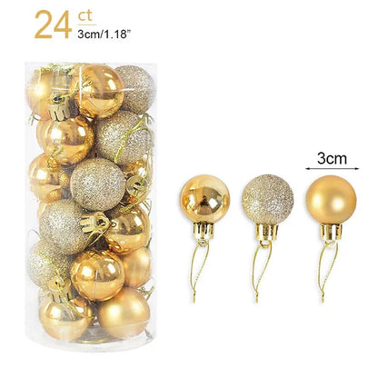 Christmas Ball Ornaments – 1 Box of Hanging Tree Pendants for Holiday Décor, Parties & Gifting