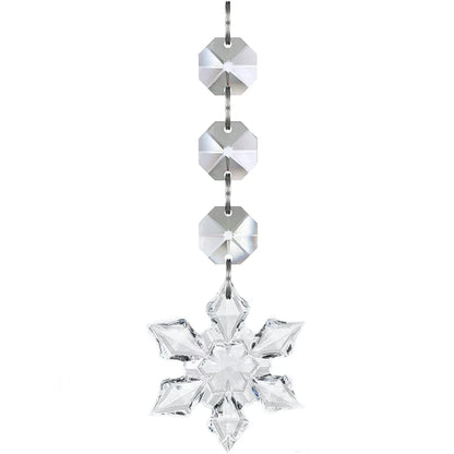 10/20/30 Clear Acrylic Snowflake Ornaments – Crystal Christmas Tree Decorations for Hanging & Holiday Styling