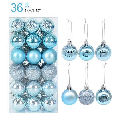 Christmas Ball Ornaments – 1 Box of Hanging Tree Pendants for Holiday Décor, Parties & Gifting