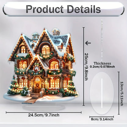 Bohemian Christmas Desktop Ornament – 2D Acrylic Festival Decoration for Bedroom & Seasonal Gifting