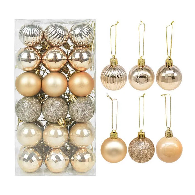 Christmas Ball Ornaments – 1 Box of Hanging Tree Pendants for Holiday Décor, Parties & Gifting