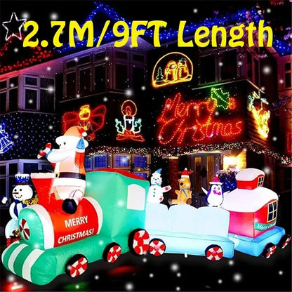 Christmas Inflatable Decoration with Built‑In LED Lights – Polyester Ornament with UK Plug for Indoor & Outdoor Holiday Displays