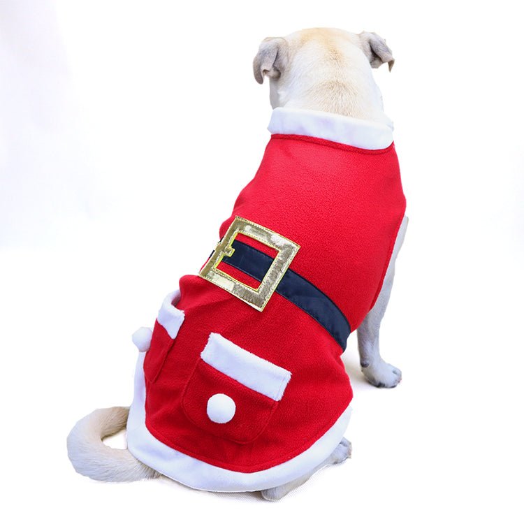 Shiny Velvet Pet Christmas Coat – Premium Holiday Outfit for Dogs & Cats