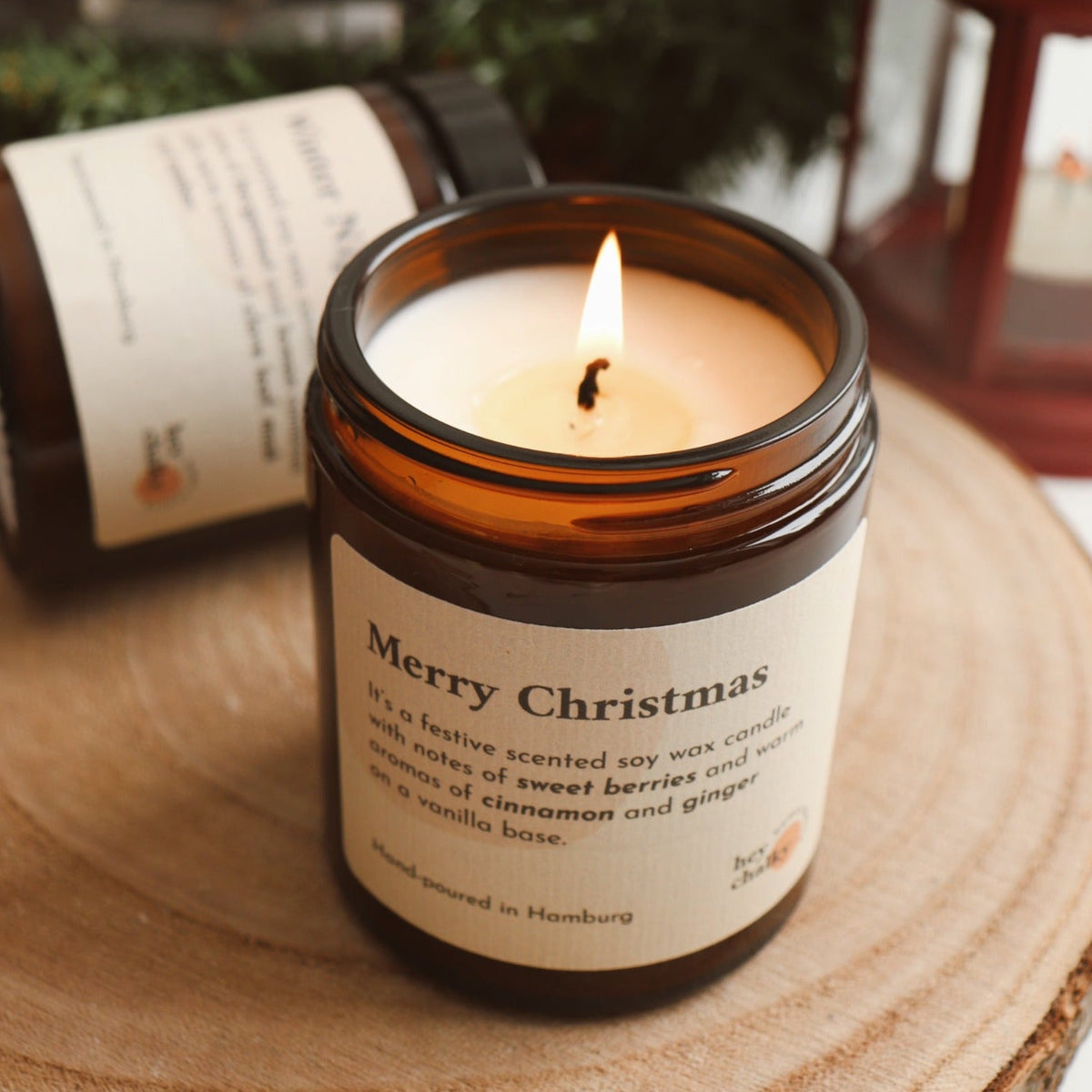 Merry Christmas Scented Candle – Festive Holiday Candle Gift Set
