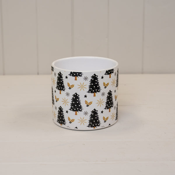 Christmas Tree Pot – Ceramic Holiday Planter for Small Festive Trees