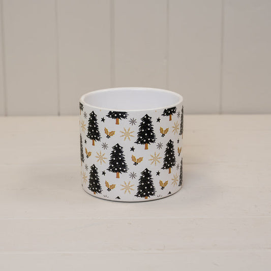 Christmas Tree Pot – Ceramic Holiday Planter for Small Festive Trees