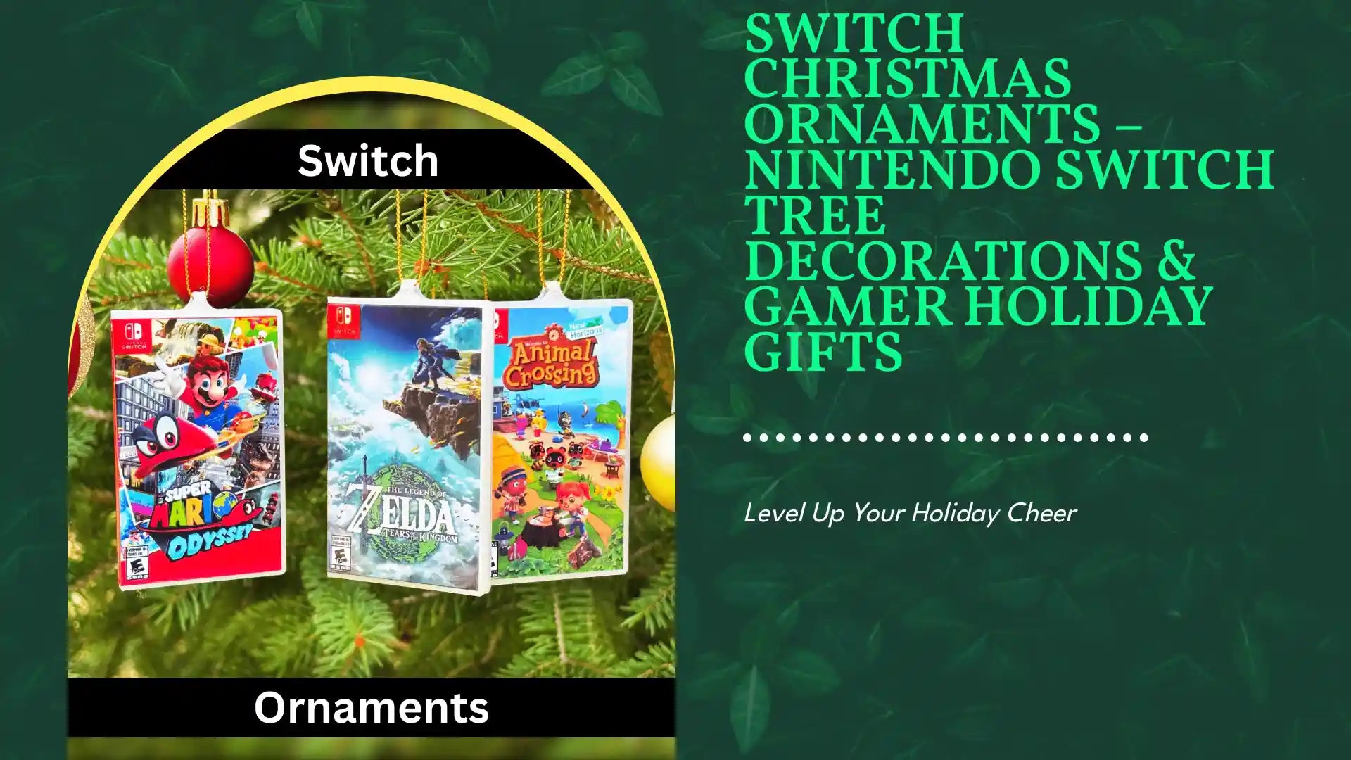 Switch Christmas Ornaments &ndash; Nintendo Switch Tree Decorations & Gamer Holiday Gifts by@Outfy