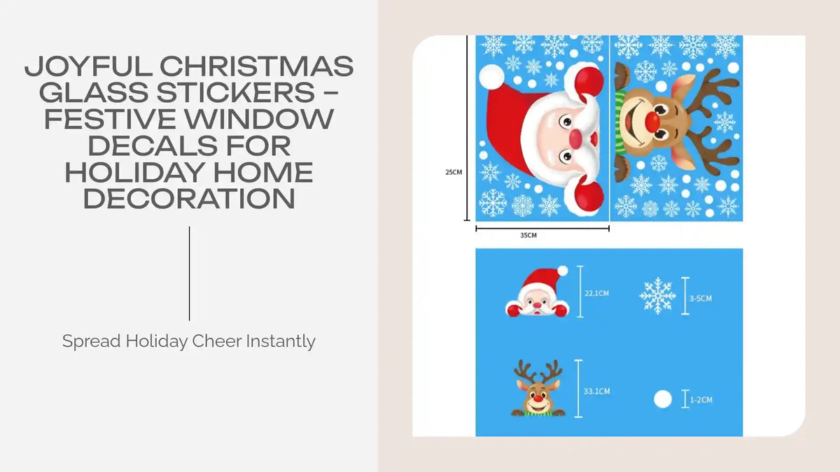 Joyful Christmas Glass Stickers &ndash; Festive Window Decals for Holiday Home Decoration by@Outfy