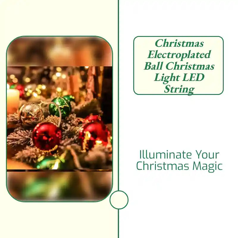 Christmas electroplated ball Christmas light LED string by@Outfy