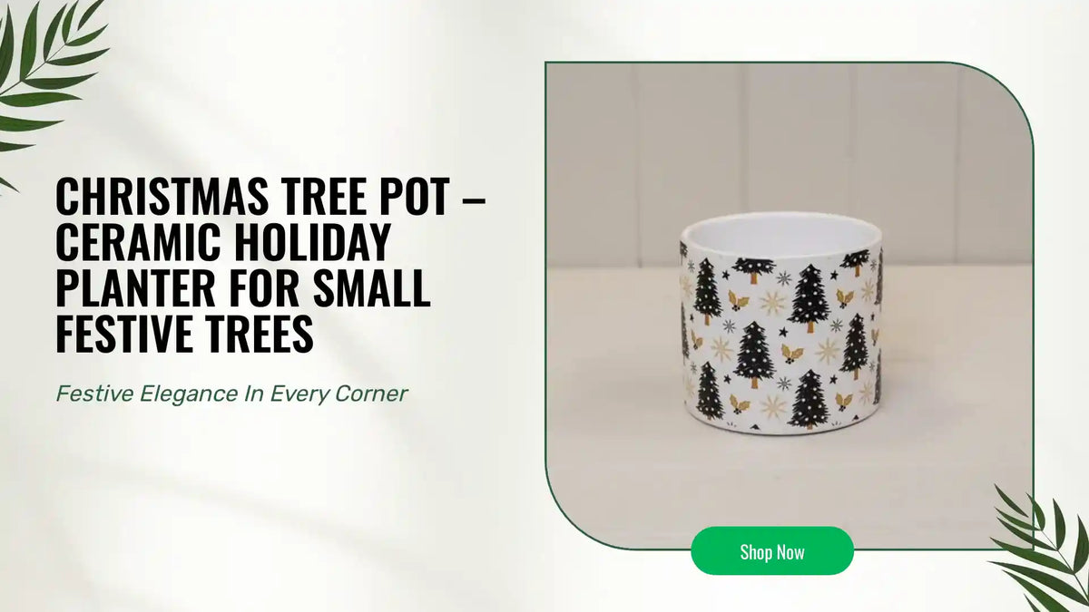 Christmas Tree Pot &ndash; Ceramic Holiday Planter for Small Festive Trees by@Outfy